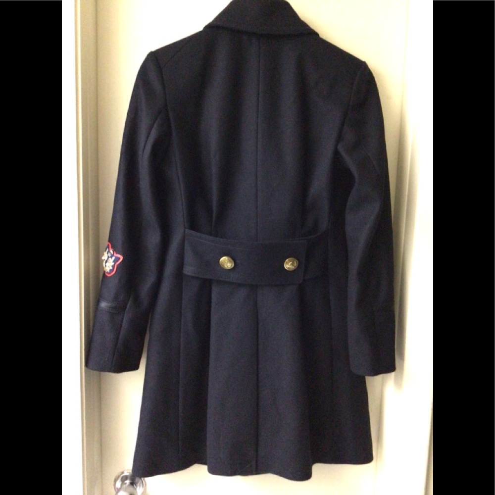 Coach blue 1941 women’s double breasted Pea Coat with patches. - Picture 8 of 8